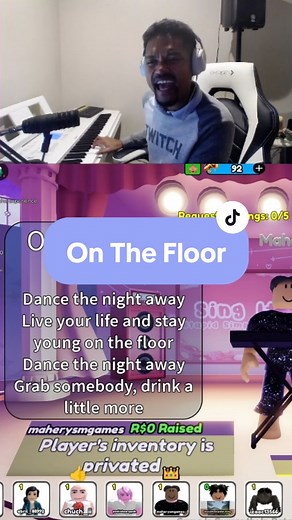 Singing 'On The Floor' in Roblox Karaoke Battles
