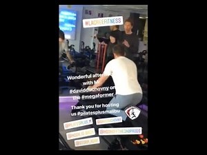 David Duchovny Filming A Workout Special - 2019