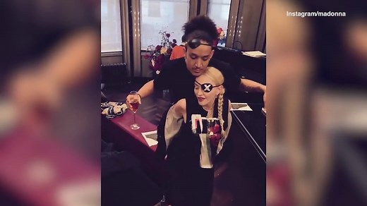 Madonna grinds on dancer and her beau Ahlamalik Williams