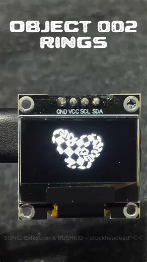 Object 002 - Rings #oled #arduino #diy #electronics #esp32 #illusion #3d #maker
