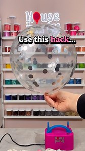 Quick tip for picture-perfect balloons: sprinkle in confetti, add a bit of water, inflate, and shake! The water helps confetti stick all around for a stunning look. 🎈 #houseofpartyco #balloontipsandtricks #balloontips #balloonhacks | House of Party