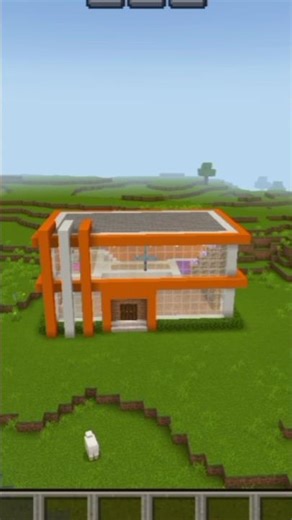 Minecraft yellow and white unique house build #minecraft #shortsvideo #minecraftbuilding #gaming