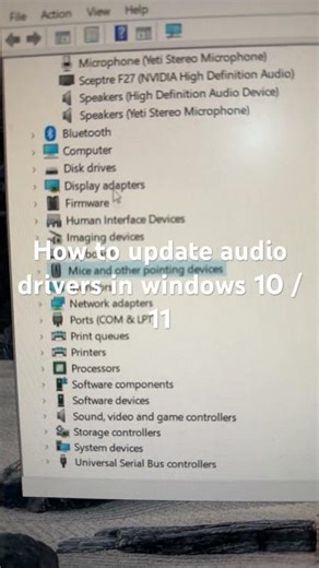 How to update audio drivers in windows 10 / 11