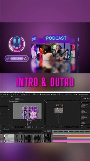 After Effects 👩🏻‍💻 Intro & Outro 🎙️ Motion Graphics #aftereffects #intro #motiondesign #shorts