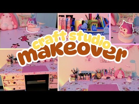 ''Ultimate Craft Room Makeover on a Budget"🤯😍 | BEFORE AND AFTER | CUTE MAKEOVER 🤍💜