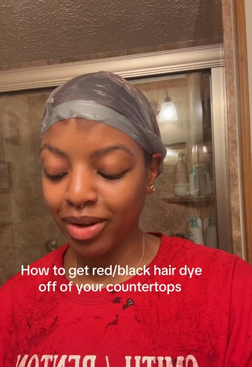 How to Get Red/Black Hair Dye Off Countertops & Walls