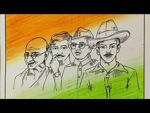 Independence day drawing// Freedom Fighters drawing
