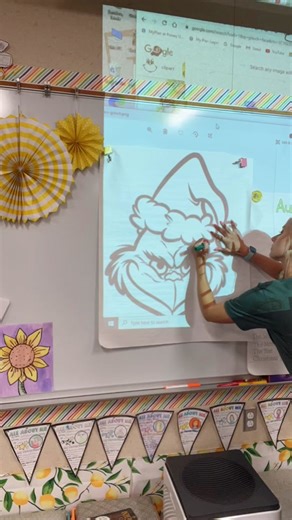 Creative Classroom Ideas with The Grinch Projector Trick