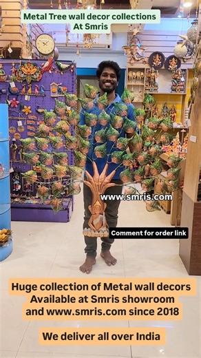 🌳 Huge Collection of Metal Tree Wall Decor! 🌳 Bring home elegance and nature’s charm with our handcrafted Metal Tree wall art — perfect for every space 🌿✨ Smris showroom omr main road chennai since 2018 🛒 Order now from 👉 www.smris.com 📦 We deliver all over India 🇮🇳 #MetalTreeWallDecor #MetalWallArtIndia #HomeDecorIndia #Smris #WallDecorIndia #ModernHomeDecor #IndianHandicrafts #TreeWallArt #InteriorDesignIndia #SmrisDecor | Smris
