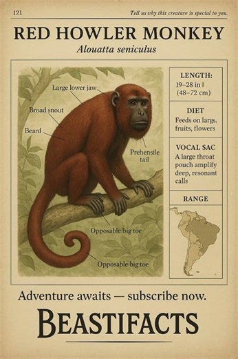 Red Howler Monkey Infographic: The Voice of the Rainforest 🐒🌿