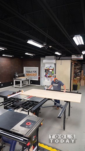 ToolsToday on Instagram: "Cutting down large panels is made easy with the SawStop large sliding crosscut table! All tools used in the video are available from @toolstoday and are listed below! - - - - - SawStop 5hp ICS Table Saw, item no. ICS51230-52 SawStop Large Sliding Table, item no. TSA-SA70 Grabo PRO 20 vacuum lifter, item no. GP-1Li-FB-1S Amana Tool 80T Double Sided Melamine Blade, item no. MSB1080 Woodpeckers 2616 26" square, item no. WP-PSQ26-19"