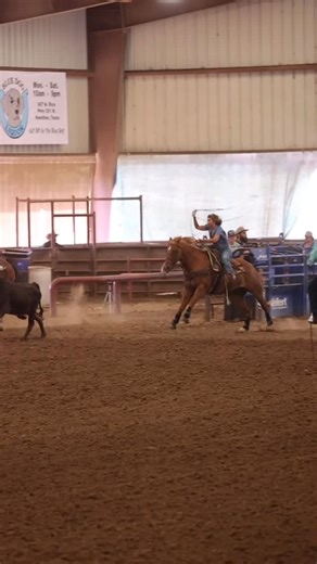 We had some technical difficulties — but here are the Heart of Texas Showdown 8.5 Champions! Gretchen Hilley & Cayne Blessing. They were a 29.52 on 3 for $3,500! | X-Treme Team Roping