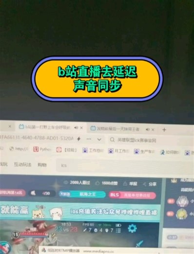 b站无延迟直播0延迟播放，声音同步去延迟，全网独家软件，仅此一家想要薅主播羊毛的，抢福利的，想要提前看到听到直播内容的，一键三连评论我想要