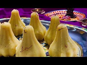 KESAR MALAI MODAK ( Ricotta Cheese Modaks)