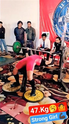 Uttrakhand state 47.5Kg Banch 🇮🇳 Strong Girl #shorts😱 #youtubeshorts #shortsfeed