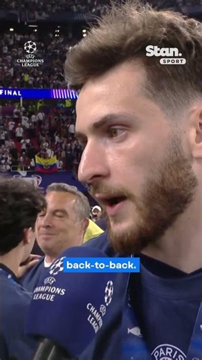 'As long as we win' 🏆 Khvicha Kvaratskhelia reacts to winning the Champions League 🤩 #UCL #PSG
