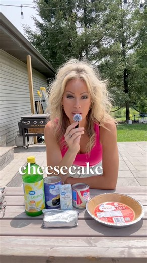 No Bake 6 Ingredient Blueberry Cheesecake