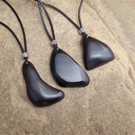 Bog Oak Necklace – Handmade Irish Wood Pendant, Celtic Pagan Nature Jewelry - Etsy