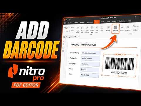 How to Create Barcode-Enabled Fillable PDF Forms Using Nitro Pro PDF Editor