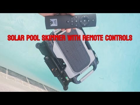 HippoBot Solar Pool Skimmer Cordless cleaner with remote controls
