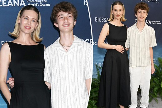 January Jones and her rarely seen son Xander, 13, make red carpet appearance together