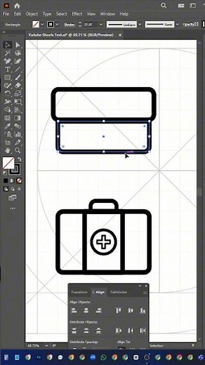 Medical box icon logo design. Medical suitcase