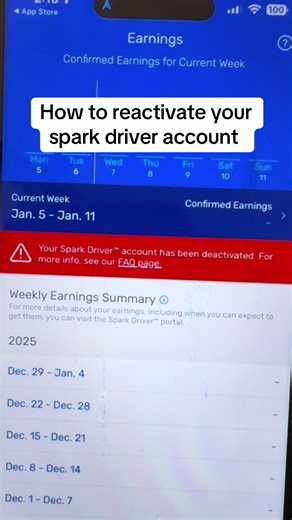 How to reactivate your spark driver account #sparkdriver #sparkdriverapp #sparkdriverespañol #sparkdriverwalmart #sparkdriverhelp