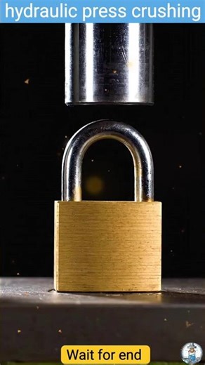 Hydraulic Press vs Indestructible Padlock! 🔒💥 (Wait for it) #Shorts