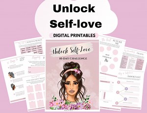Unlock Self-love Workbook Wellness Journal Self-love Guided Journal With Prompts Self-help Worksheet 10 Day Self-love Challenge Confidence - Etsy