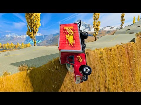 Trucks vs Dangerous Cliff Roads | BeamNG.drive #66