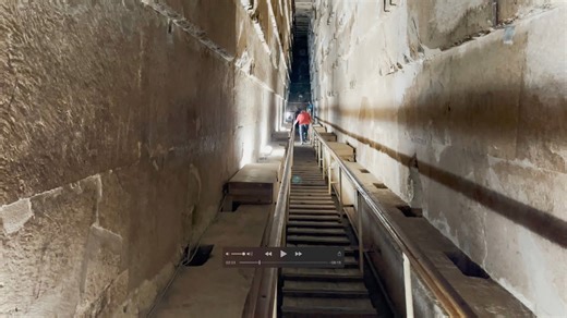 Inside The Great Pyramid At The Giza Plateau In Egypt