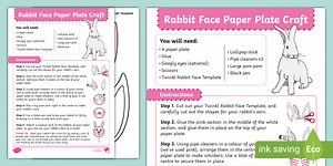 Paper Plate Rabbit Face Craft