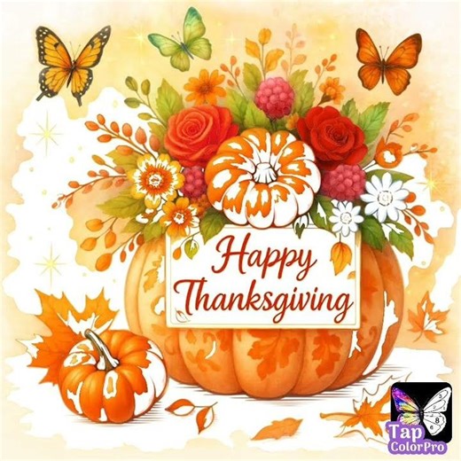 Happy Thanksgiving | Tap Color Pro App #coloring #coloringapps #colorbynumbers #coloringbook