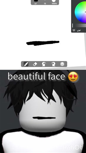 beautiful face drawing tutorial 😍 #roblox #bloxworld #art #drawing