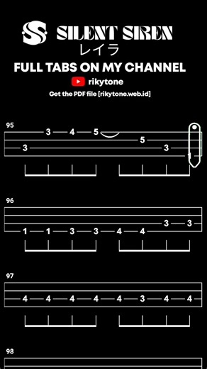 【TAB譜付ベース】SILENT SIREN - レイラ | WITH PDF FILE【BASS TAB】 #shorts #basstabs #silentsiren