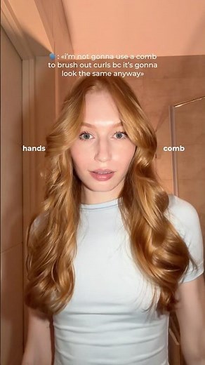 hands or comb to brush out curls? #hair