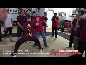 Find the middle in Taiji Push Hands - Master Chen Zhonghua