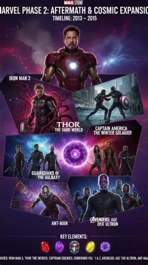 MCU Phase 2 complete timeline 🔥✅. #mcu
