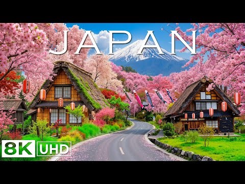 Spring in Japan 8K 🌸 Cherry Blossoms, Peaceful Villages & Scenic Landscapes | Travel Video 8k