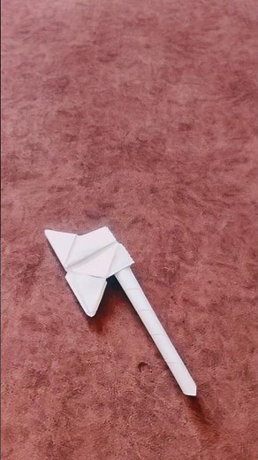 How to make easy origami axe with one paper