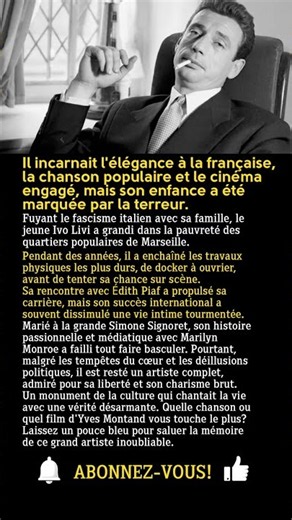 Le drame secret d'Yves Montand: l'enfance difficile derrière le succès!