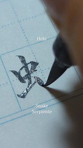 蛇(Hebi) : Snake, Serpiente Time to shed the old year like a snake sheds its skin! Goodbye, Year of the Snake🐍 #japan #kanji #新年 #干支 #chinesezodiac | Momiji Japanese Calligraphy