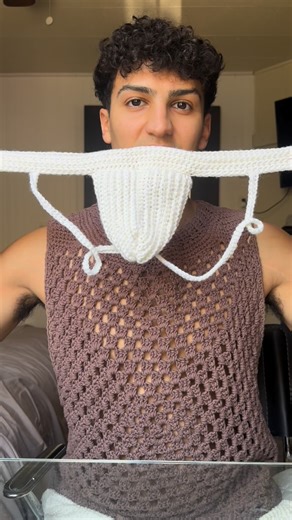 Bones Crochets on Instagram: "Your daily dose of yarn transformations 🙃🧶 Yarn: @cascadeyarns . . . . #bonescrochets #crochet #crochetjockstrap #yarn"