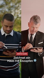 "Zeichnet für uns ein Haus mit Eiszapfen", haben wir Pietro Basile und Semino Rossi gebeten. Hier kommt das Ergebnis. ❄️☃️ Wer hat das schönere Haus gezeichnet? #pietrobasile #sminorossi #zeichnen #schlager | Mein Herz schlägt Schlager