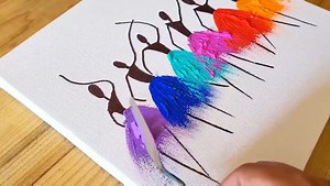 463K views · 2.5K reactions | Easy acrylic painting ✍️ Easy dancing figures painting idea  . . . . . . . . #acrylicpainting #easyart #dailyart #diy #facebookviral #fbreels #facebookpost | Suraj fine arts | Facebook