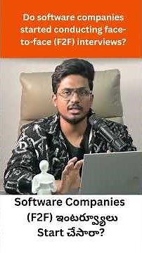 Do software companies started conducting face to face F2F interviews