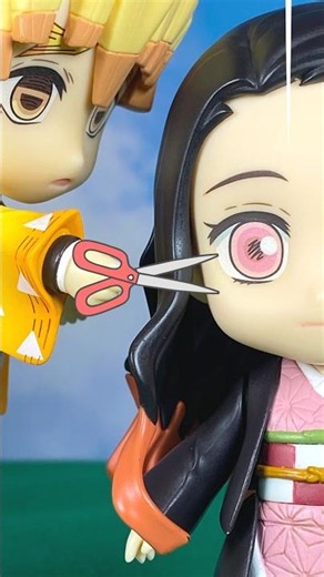 【Demon Slayer】Nezuko gets her hair cut by Zenitsu⁉︎ #demonslayer #kimetsunoyaiba #bangbangbang