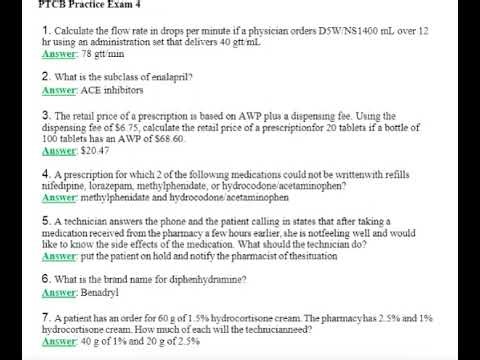 PTCB Practice Exam 4