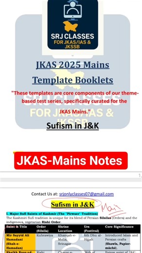JKAS MAINS Notes 🔥 with Answer-writing Template