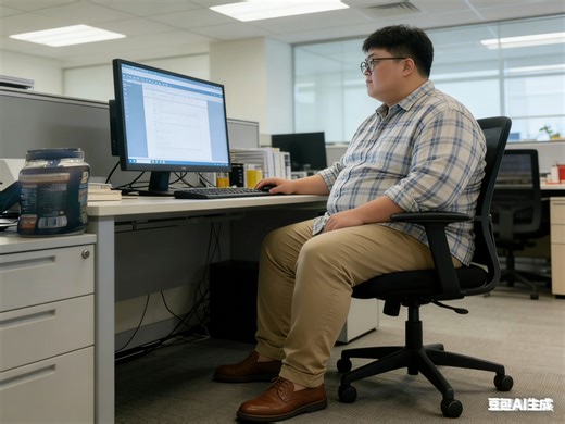 胖熊的学生时期与班味白领上班生活